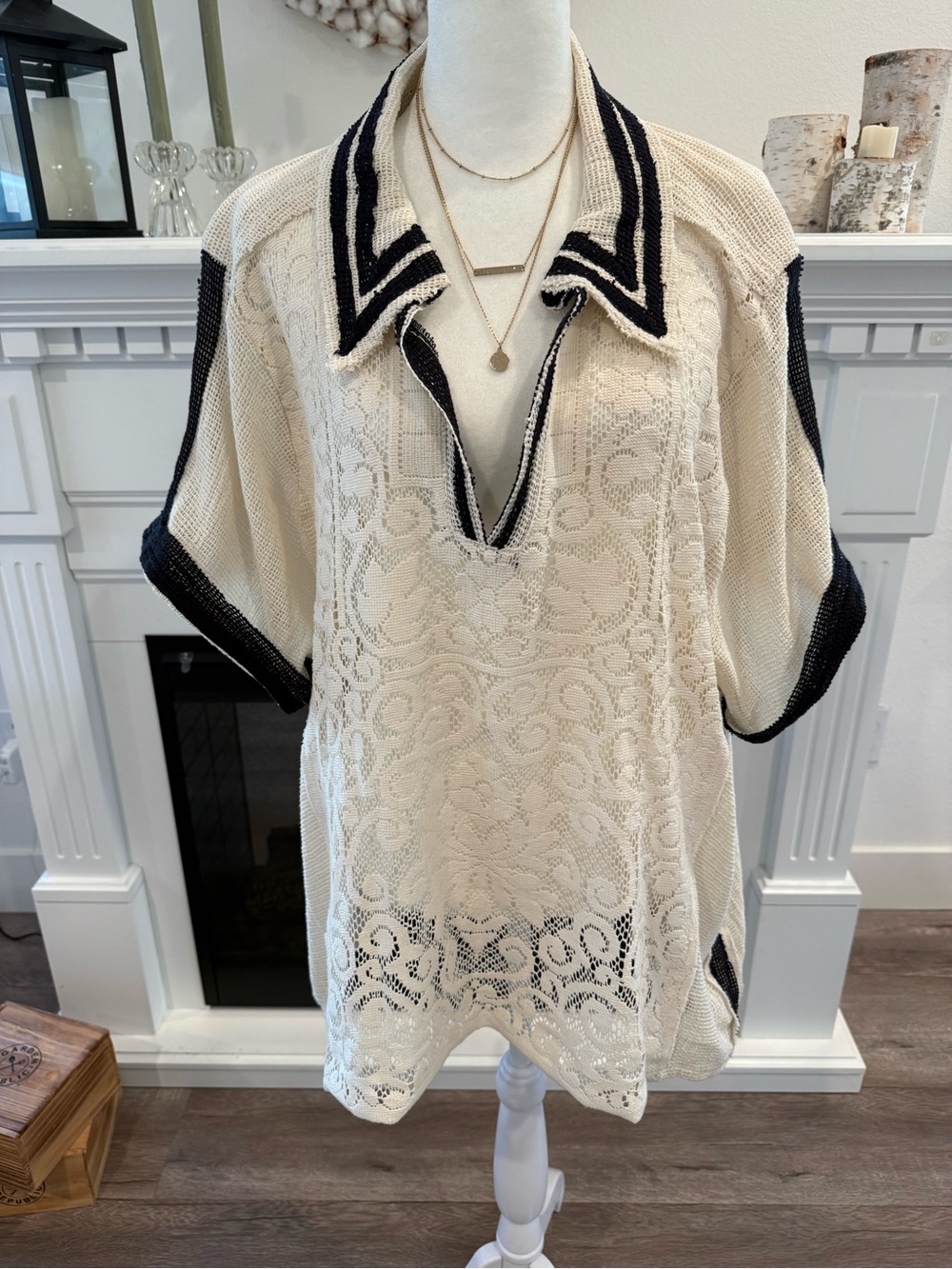 Free People Feeling Sporty Lace Tee